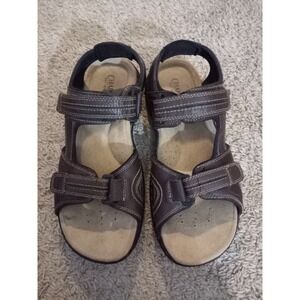 Chaps Mens Sandals Size 10M Brown Fairfax Briar Leather